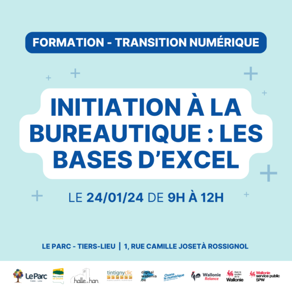 Formation | Initiation à la bureautique : Les bases d'Excel (matin)