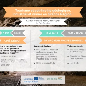Ciné-Débat & Symposium “Sous nos pieds” : 3 jours pour explorer et faire vivre notre patrimoine géologique, industriel et touristique !