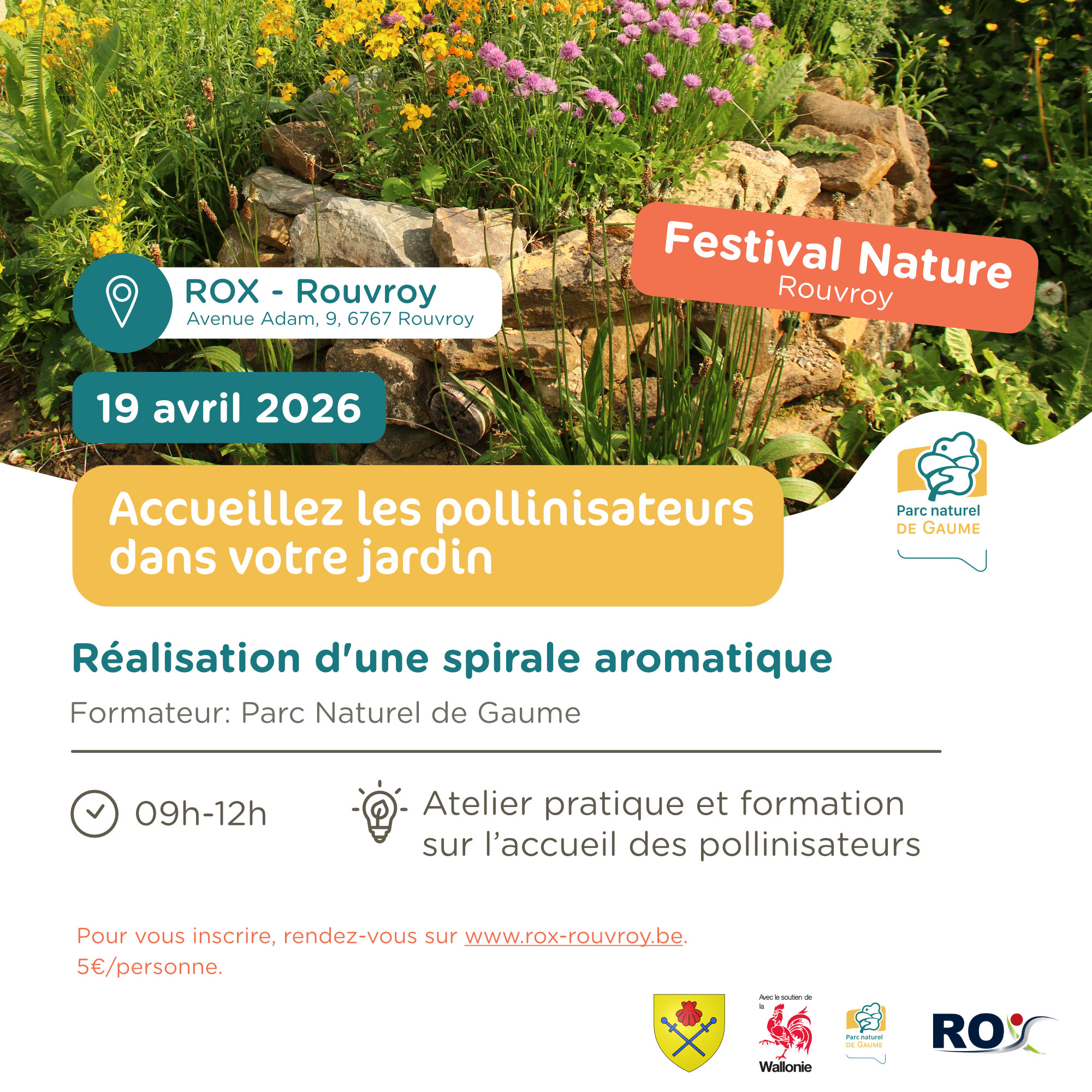 Réalisation d'une spirale aromatique - Festival Nature Rouvroy