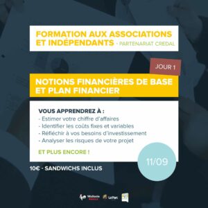 Formation : (Deux journées) Notions financières de base et plan financier