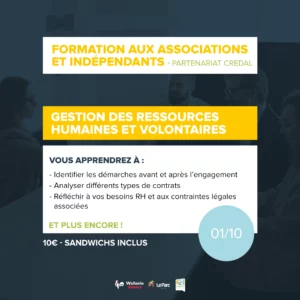 Formation : Gestion des volontaires et des ressources humaines