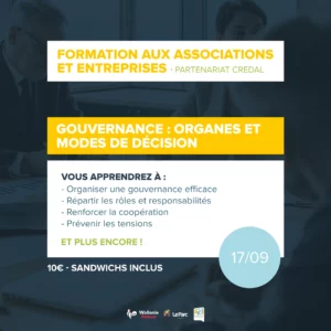 Formation : Gouvernance : organes et modes de décision